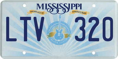 MS license plate LTV320