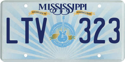 MS license plate LTV323