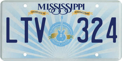 MS license plate LTV324