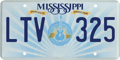 MS license plate LTV325
