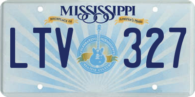 MS license plate LTV327