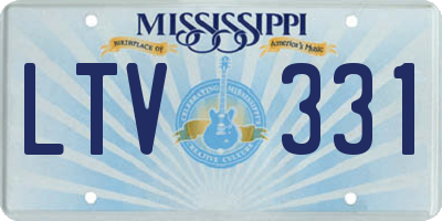 MS license plate LTV331