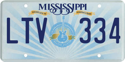 MS license plate LTV334