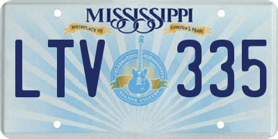 MS license plate LTV335