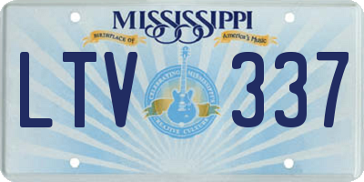 MS license plate LTV337