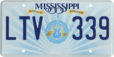 MS license plate LTV339