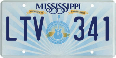 MS license plate LTV341