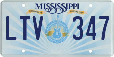 MS license plate LTV347