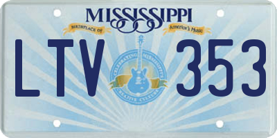 MS license plate LTV353