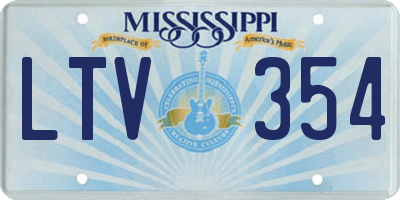 MS license plate LTV354