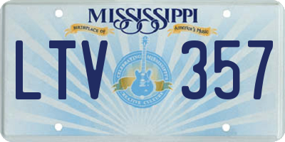 MS license plate LTV357