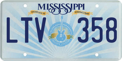 MS license plate LTV358