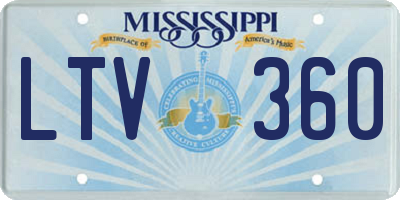 MS license plate LTV360