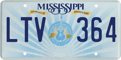 MS license plate LTV364