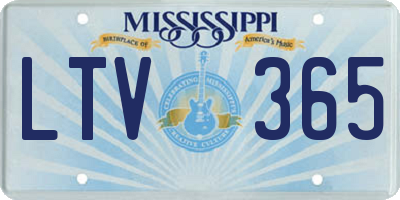 MS license plate LTV365