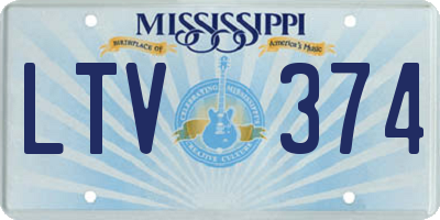 MS license plate LTV374