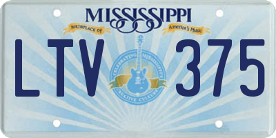 MS license plate LTV375