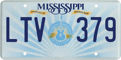 MS license plate LTV379