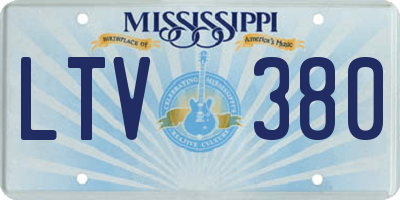 MS license plate LTV380