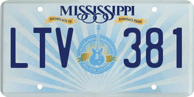 MS license plate LTV381
