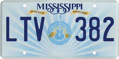 MS license plate LTV382