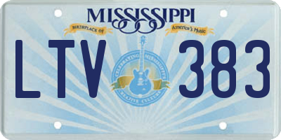 MS license plate LTV383