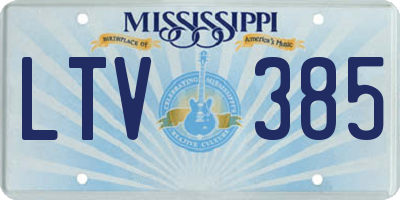 MS license plate LTV385