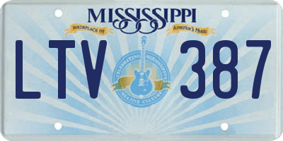 MS license plate LTV387