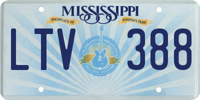 MS license plate LTV388