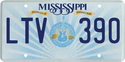 MS license plate LTV390