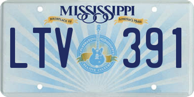 MS license plate LTV391