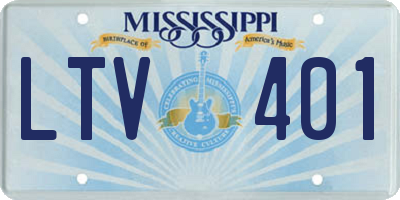 MS license plate LTV401