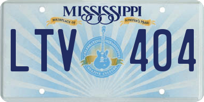 MS license plate LTV404