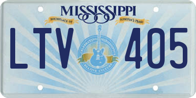MS license plate LTV405