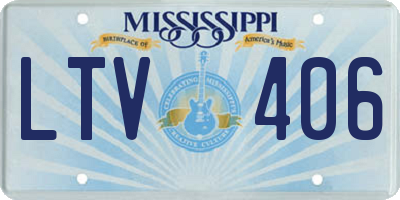 MS license plate LTV406
