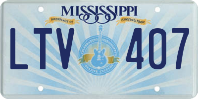 MS license plate LTV407