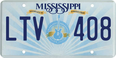 MS license plate LTV408