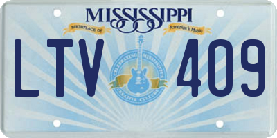 MS license plate LTV409