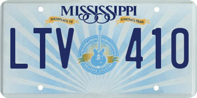 MS license plate LTV410