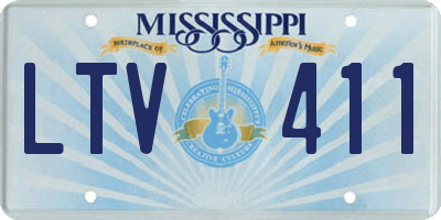 MS license plate LTV411