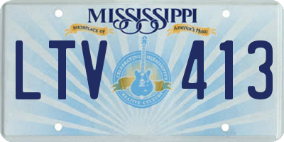MS license plate LTV413