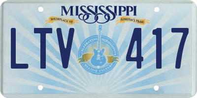 MS license plate LTV417
