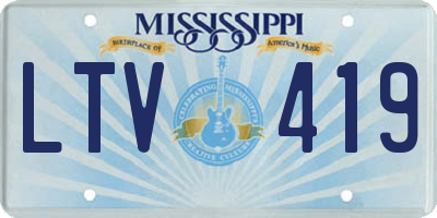 MS license plate LTV419