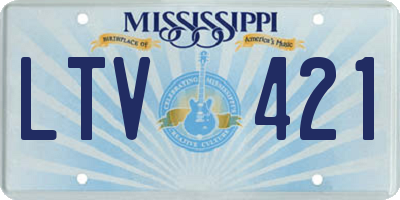 MS license plate LTV421