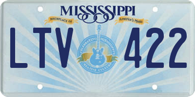MS license plate LTV422