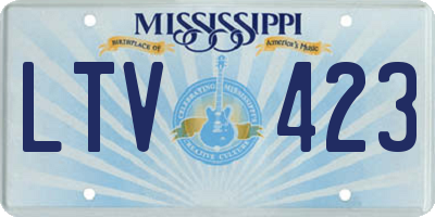 MS license plate LTV423