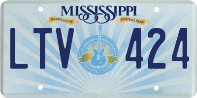 MS license plate LTV424