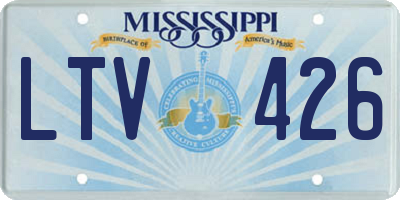 MS license plate LTV426