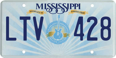 MS license plate LTV428
