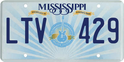 MS license plate LTV429